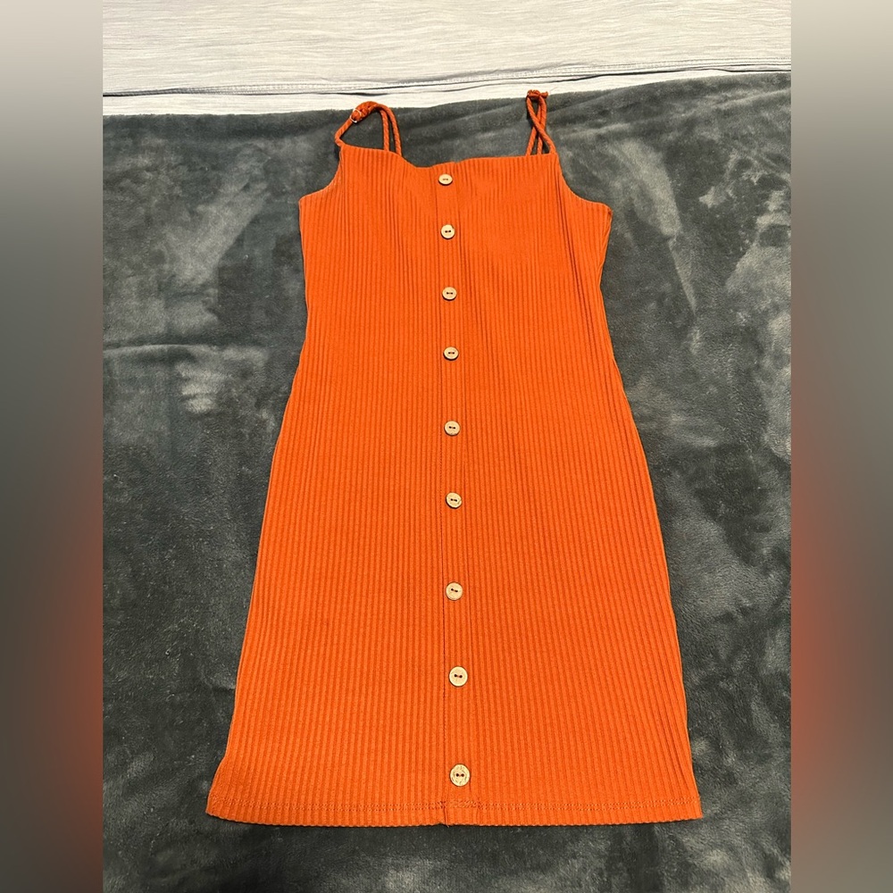 Forever21 Midi Orange Dress